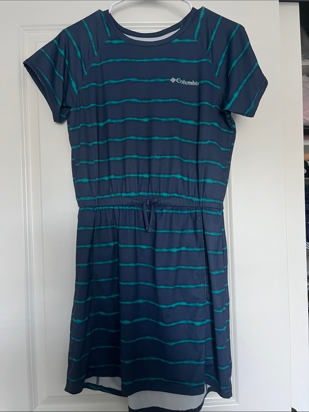 Columbia Navy & Teal Striped Active Dress